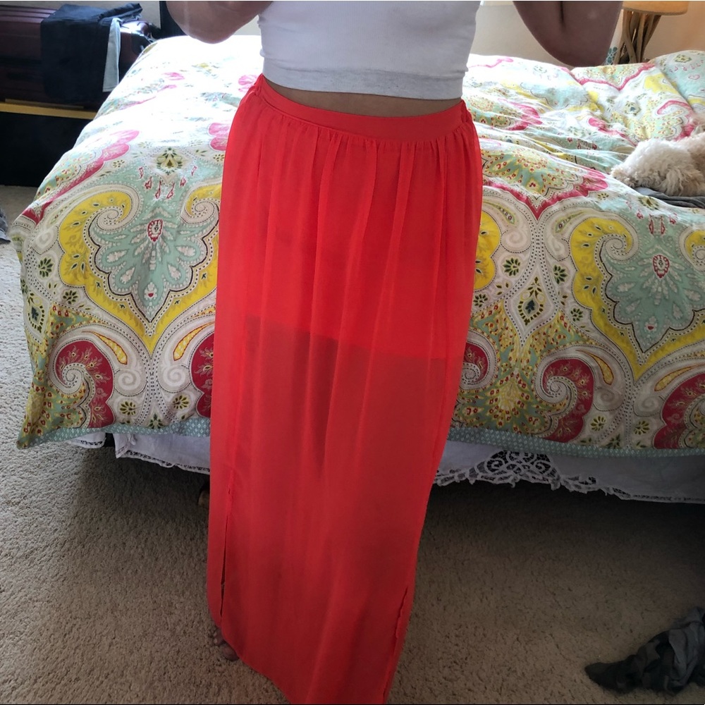 High waisted Maxi skirt, size 6.
